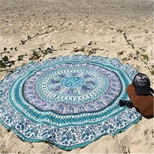  Top Brands  Home & Garden - לבית ולגינה Honana WX-16 150cm Bohemian Style Thin Chiffon Beach Shawl Mat Mandala Round Silk Scarf Bed Sheet Tapestry
