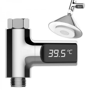  Top Brands  Home & Garden - לבית ולגינה Loskii LW-101 LED Display Home Water Shower Thermometer Flow Self-Generating Electricity Water Temperture Meter Monitor Energy Sma