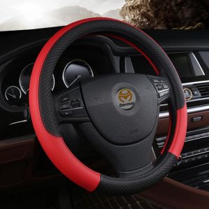  Top Brands  אביזרים לרכב - Car Accessories PU Leather Universal Car Steering-wheel Cover 38CM Car-styling Sport Auto Steering Wheel Covers Anti-Slip Automotive Accessories