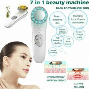 7 In 1 Ultrasonic Face Lifting RF LED Photon Anti Aging Therapy Skin Care Device
