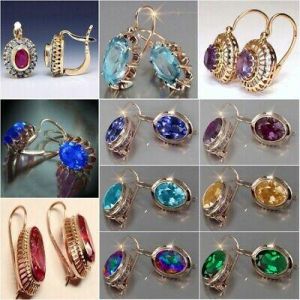 Fashion Drop Earrings 925 Silver,Gold Earring for Women Party Jewelry A Pair/set